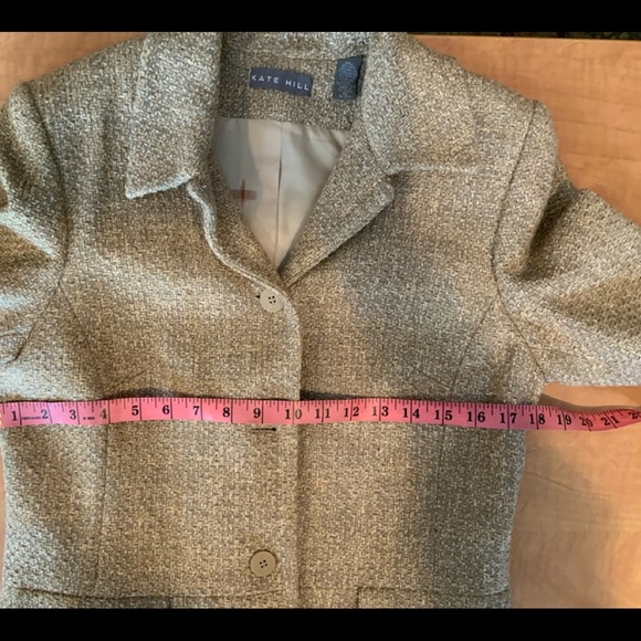 Womens Kate Hill oatmeal blazer (10) and matching skirt (8) set - Picture 5 of 10